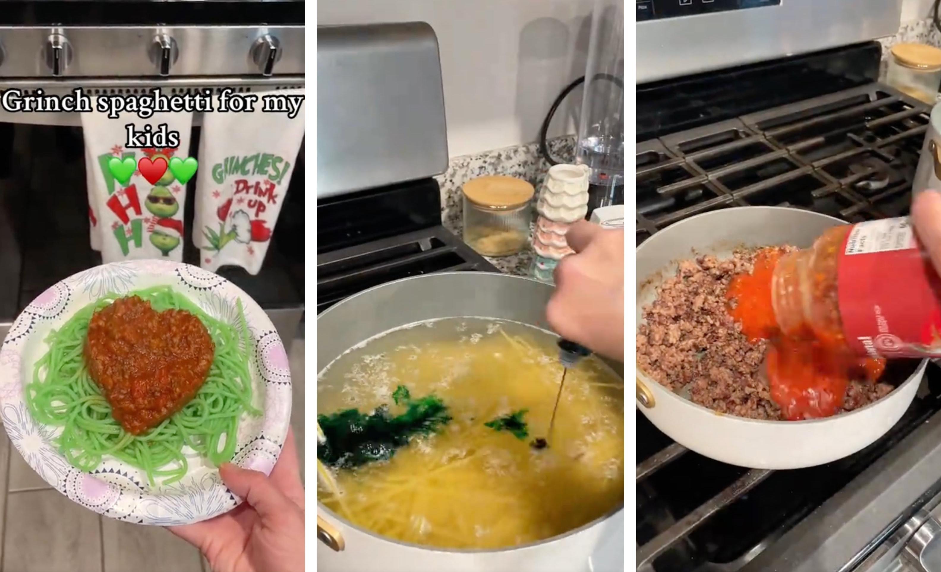 Here’s How To Make the Viral Grinch Spaghetti
