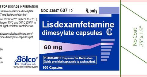 A label for generic Vyvanse is pictured.