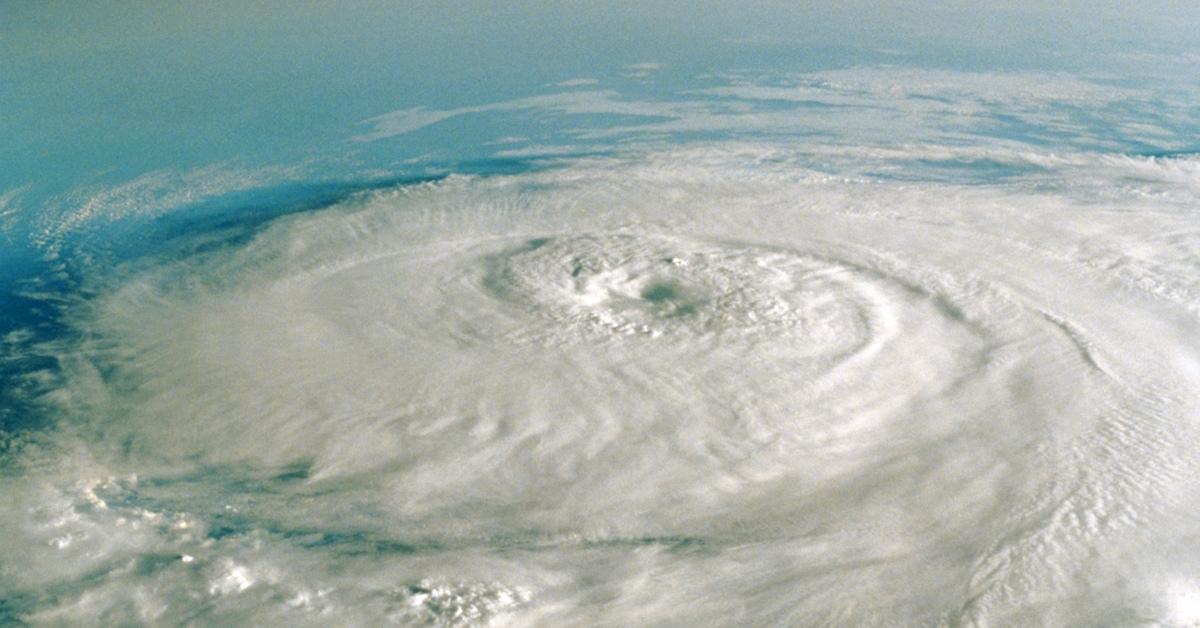 Hurricane from above the clouds