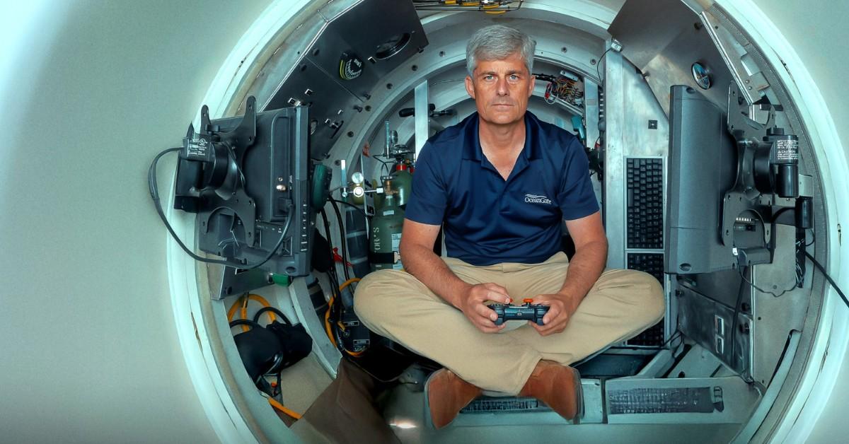 Stockton Rush sits inside of the OceanGate Titan