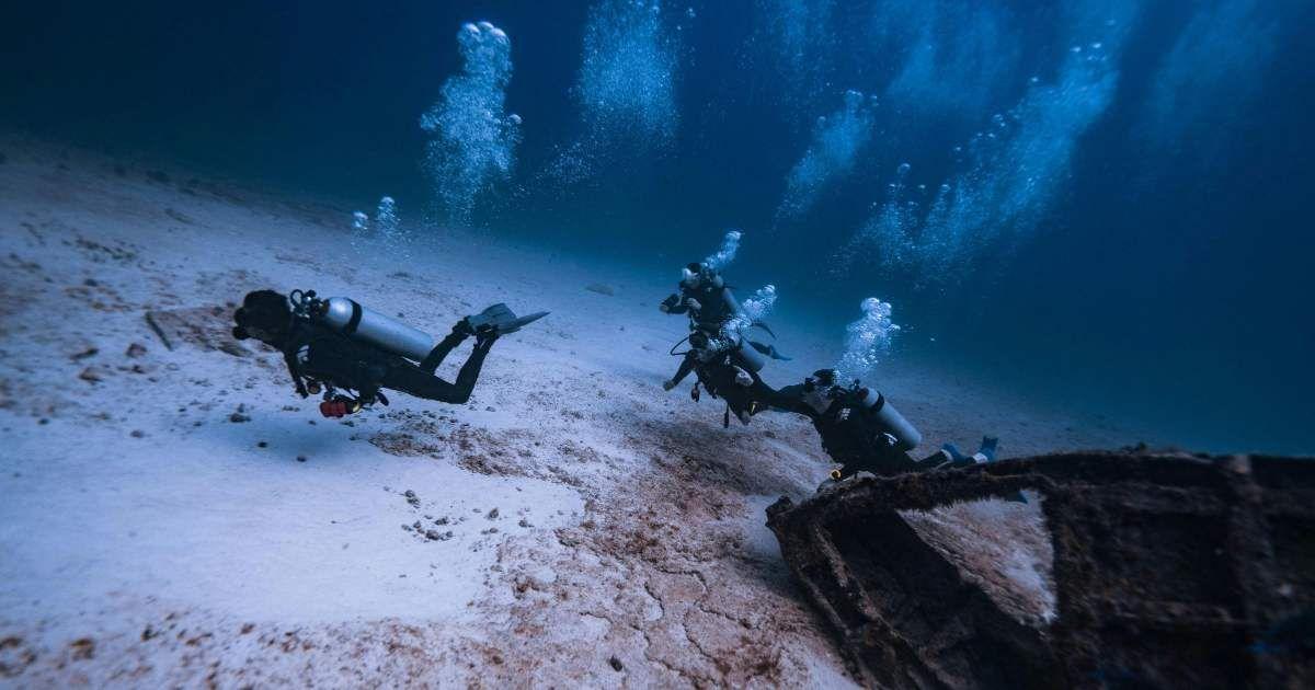 Divers examine the sea floor near a shipwreck. (Representative Cover Image Source: Pexels | Harvey Clements)