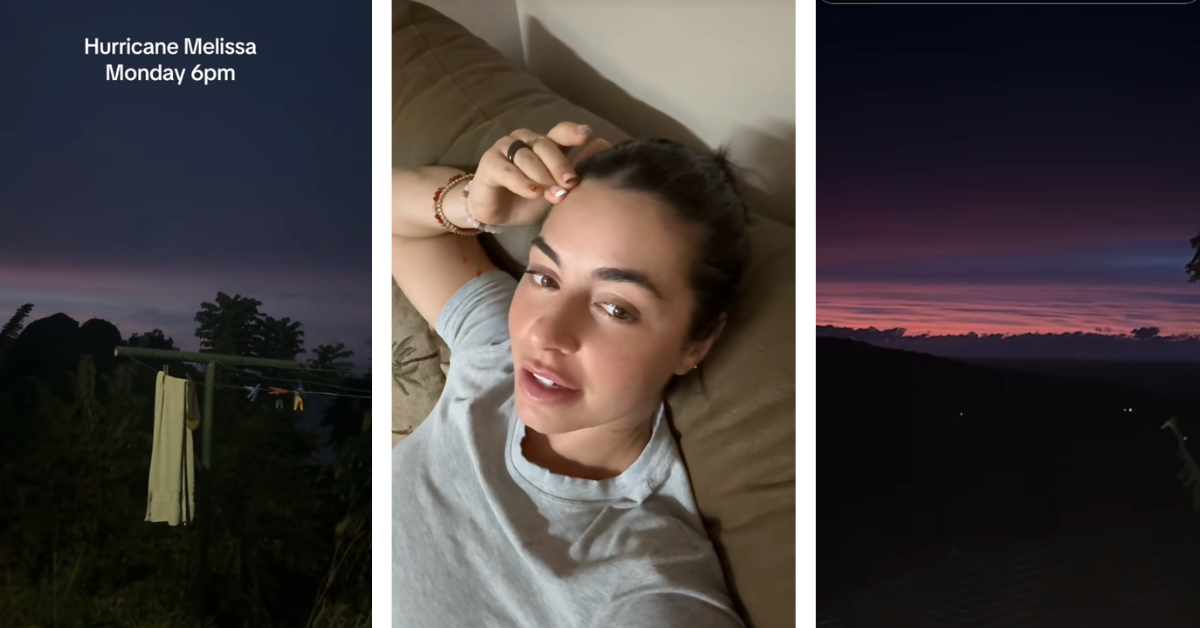 A woman offers live updates after getting stuck in Jamaica ahead of Hurricane Melissa