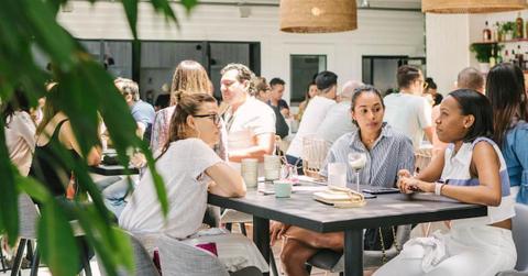 People eating vegan food at Planta South Beach