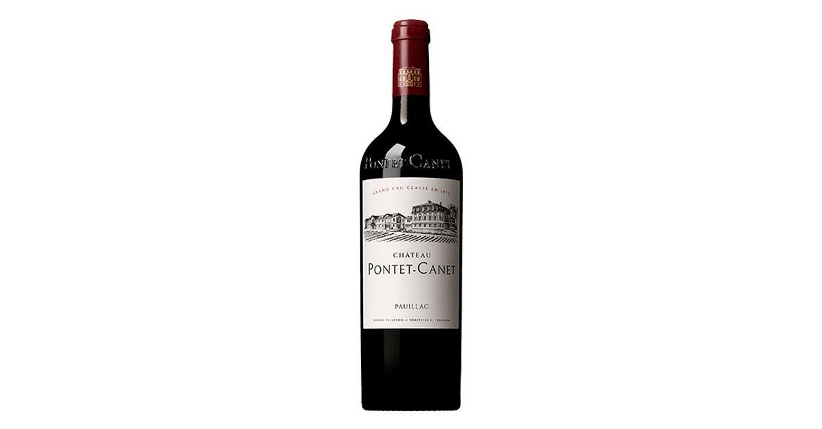 Chateau Pontet-Canet 2023 biodynamic red wine in a bottle