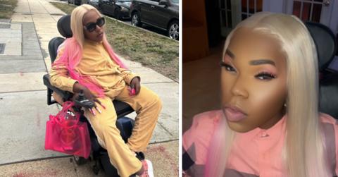 Rolling Ray sits in a wheelchair while posing for the camera