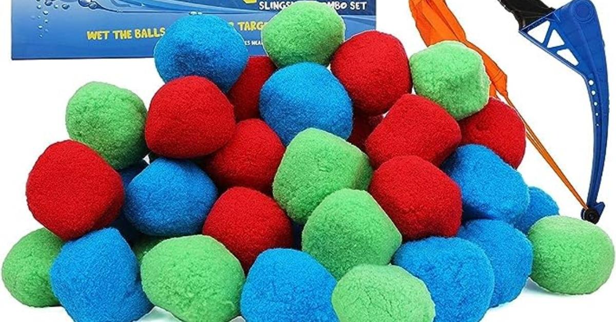 Pile of cotton splash water balls. 