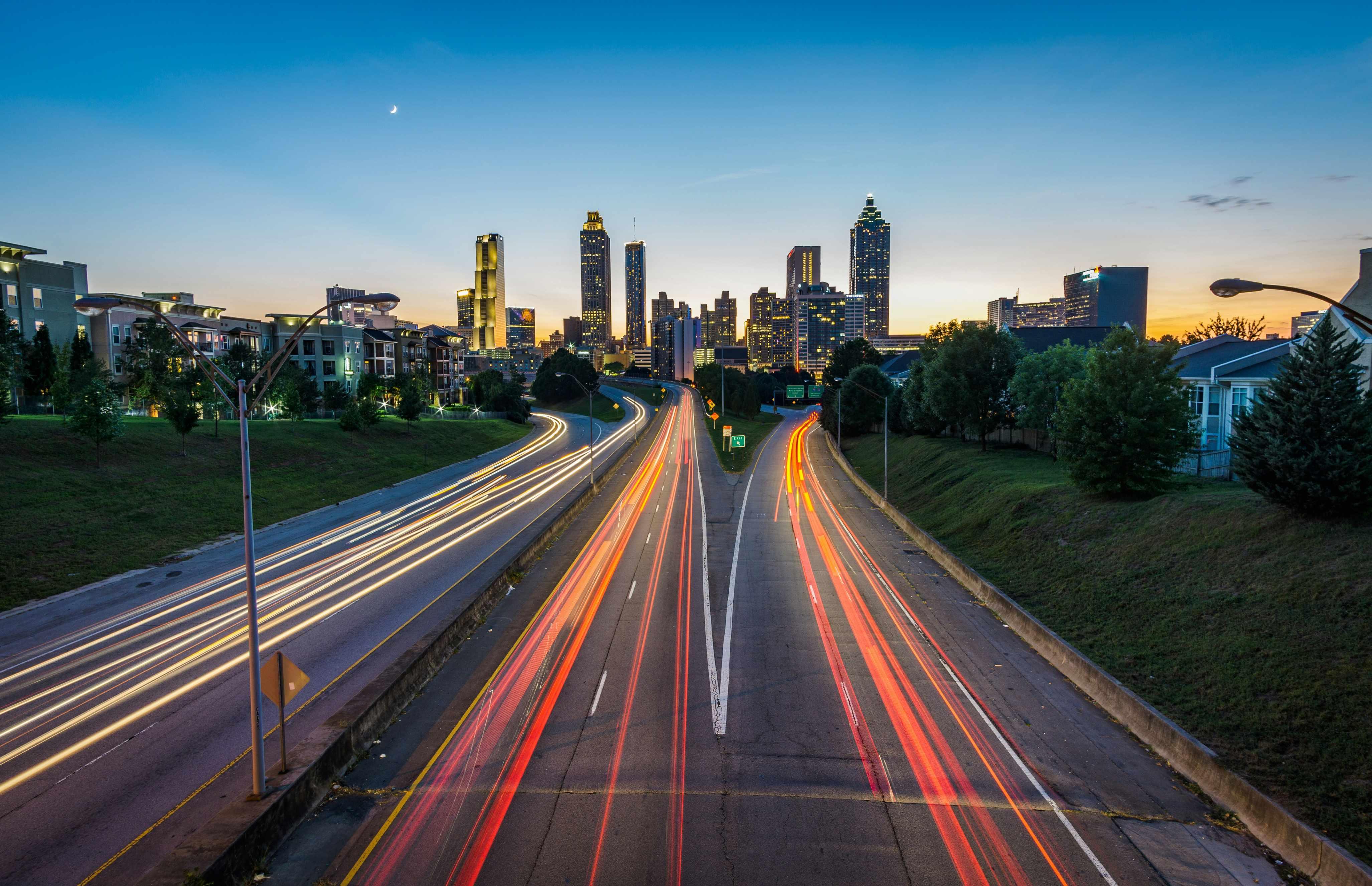 A highway is pictured in the City of Atlanta.