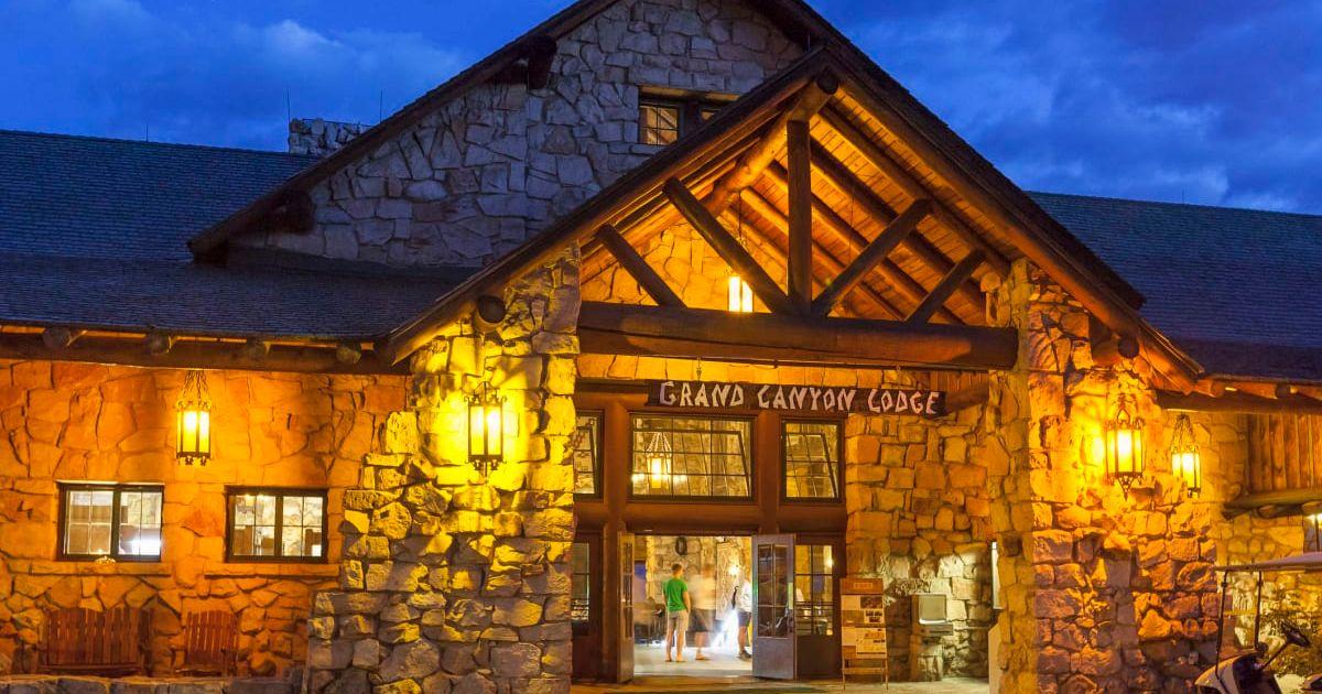 Lodge in Grand Canyon National Park, illuminated by yellow lights (Representative Cover Image Source: Getty Images | Whit Richardson)