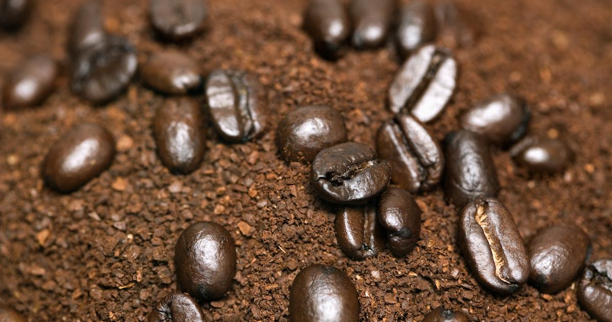 Coffee beans and grounds