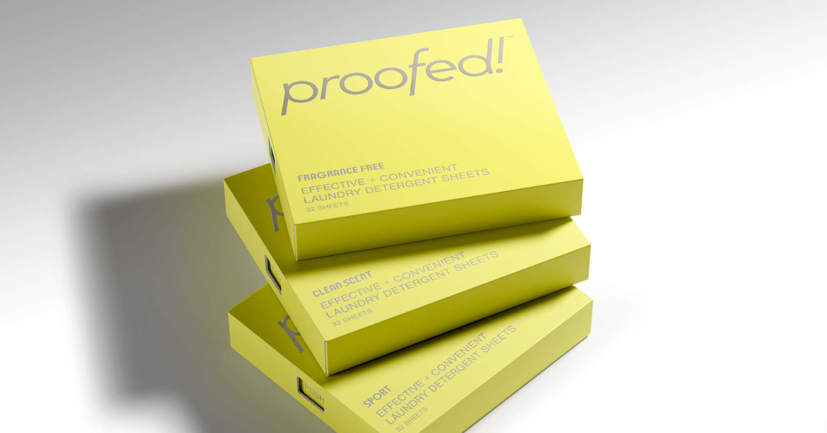 A stack of Proofed! laundry sheets