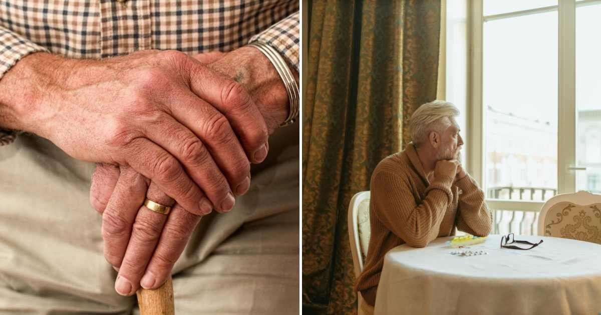 (L) An old person with folded hands. (R) An old man looking out the window. (Representative Cover Image Source: Pexels | (L) Pixabay, (R) Yaroslav Shuraev)