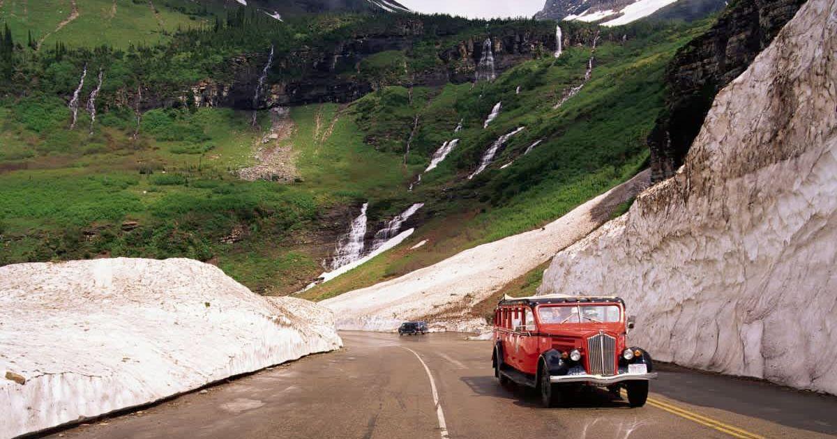 Car driving down Going-to-the-Sun Road in Glacier National Park. (Cover Image Source: Getty Images | Gunter Marx Photography)