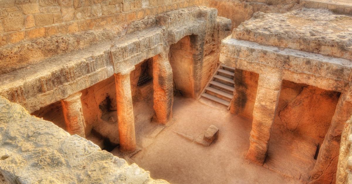 The Tombs of the Kings necropolis in Paphos, aCyprus.