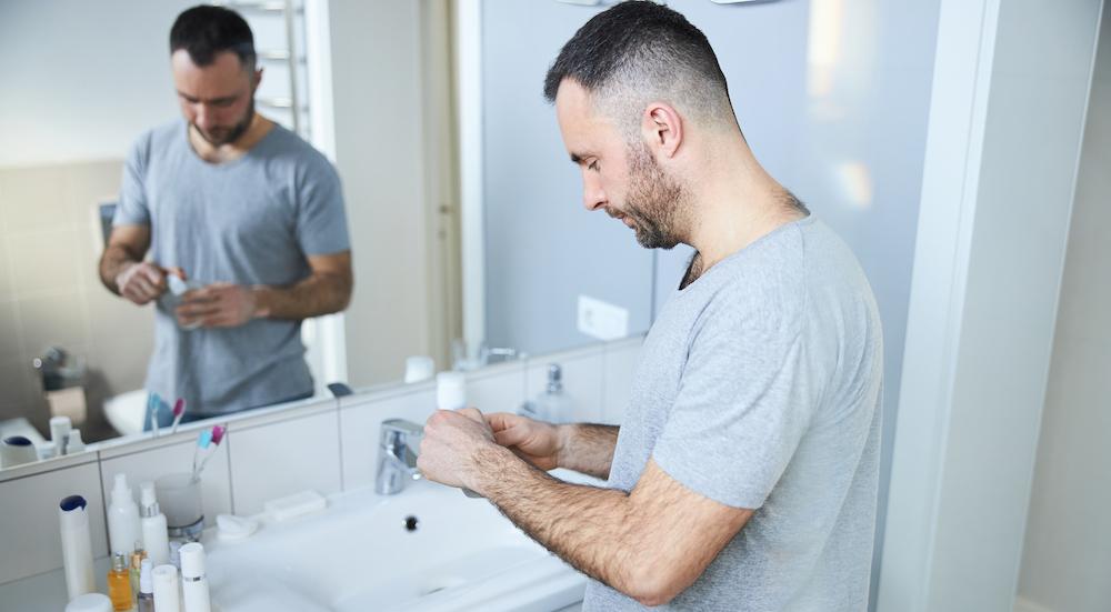 Man in Bathroom