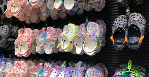Crocs shoes wall display