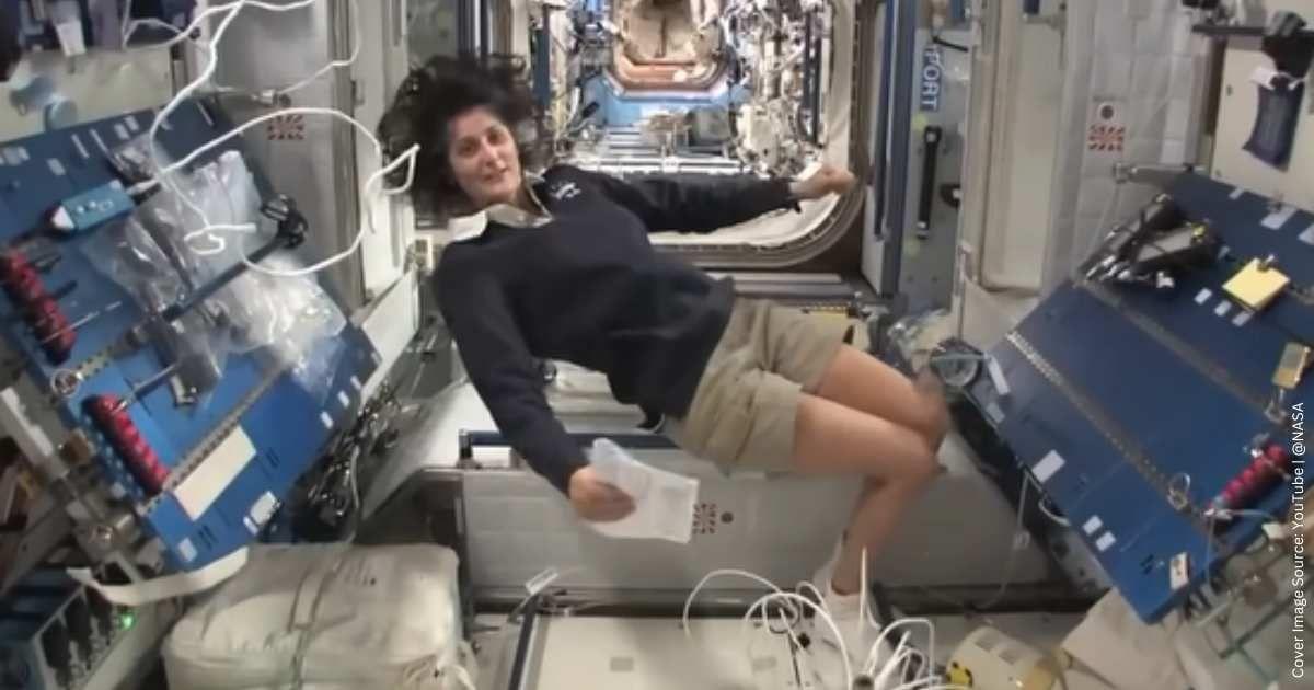 Astronaut Sunita Williams inside the International Space Station. (Cover Image Source: YouTube | @NASA)
