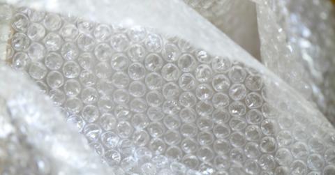 Photograph of bubble wrap.