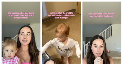 Baby with burns from slide TikTok
