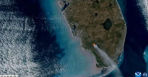 Wildfire capture by NOAA satellite (Cover Image Source: Instagram | @noaasatellites)