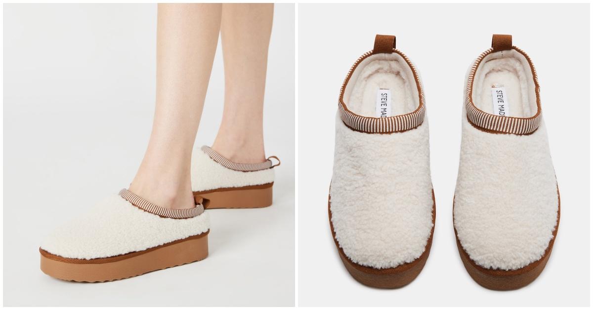 CODIE Faux Shearling Natural slippers