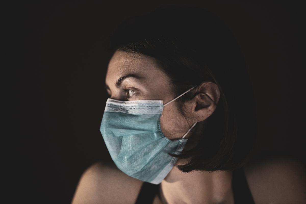 woman wearing medical mask