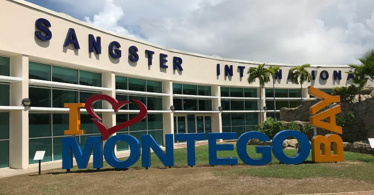 The front of the Montego Bay Airport prior to Hurricane Melissa