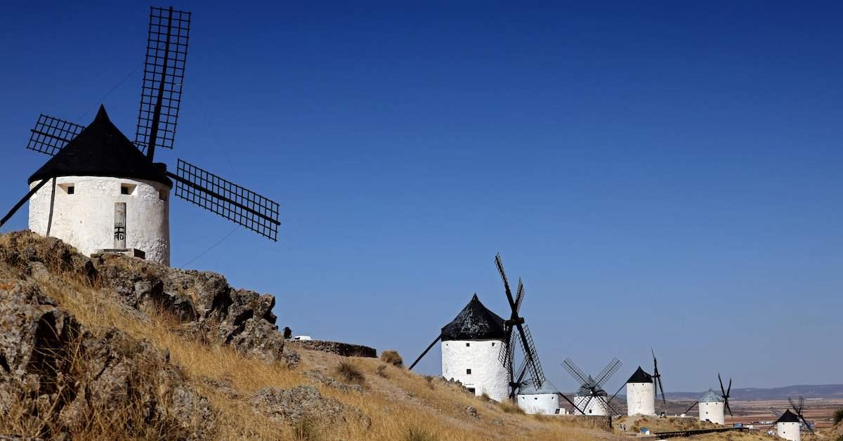 Ancient windmills in Spain