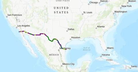 The revised map of 'smart wall' border plan released by officials for Texas' Big Bend National Park (Cover Image Source: US Customs and Border Protection)