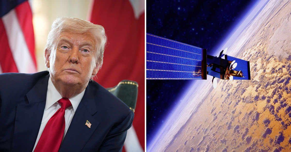 (L) Donald Trump holds a conference | (R) NASA satellite hovering around planet Earth collecting data (Representative Cover Image Source: Getty Images | (L) Max Dannenbaum, (R) Christopher Furlong)