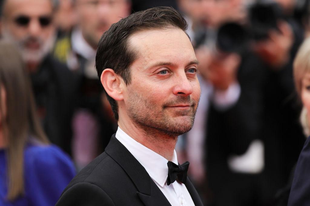 Tobey Maguire attends the "Killers Of The Flower Moon" red carpet in May 2023 in Cannes, France.