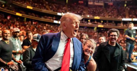 President Donald Trump Attends UFC 316 Fight Night in New Jersey on June 7, 2025.