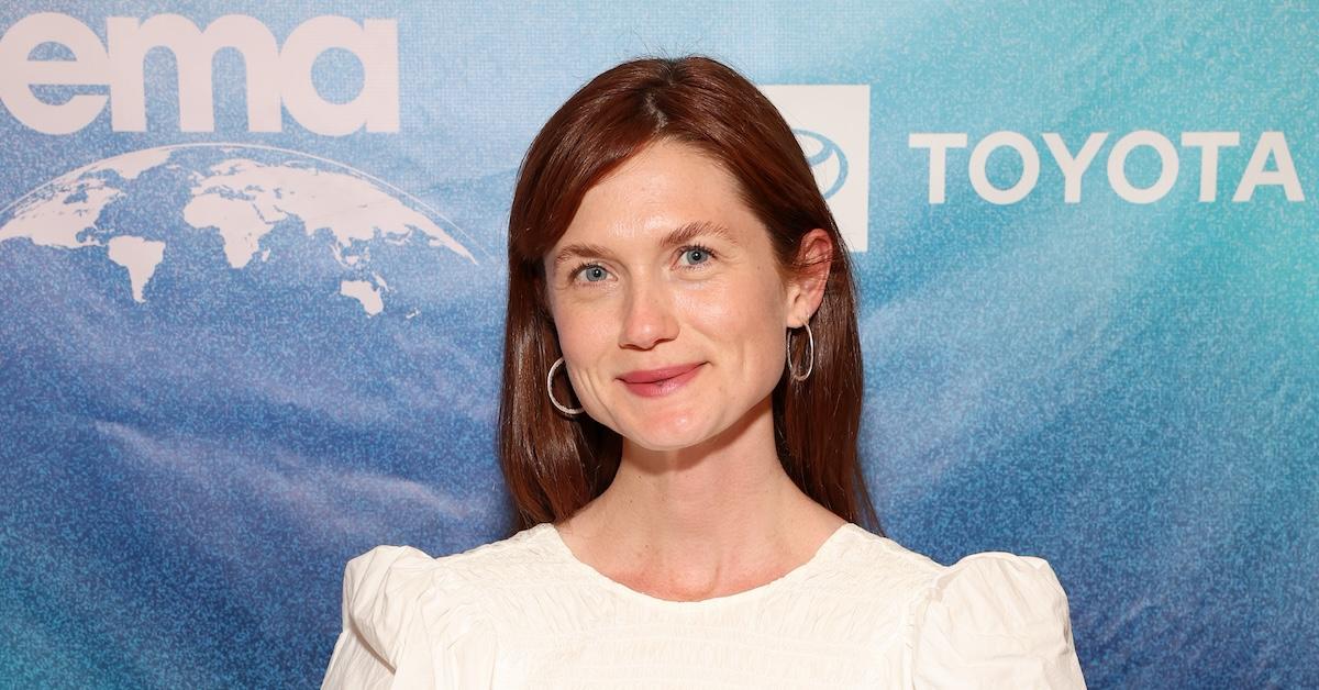 Bonnie Wright in front of a blue backdrop at the EMA IMPACT Summit at the Pendry West Hollywood in Los Angeles in June 2024.