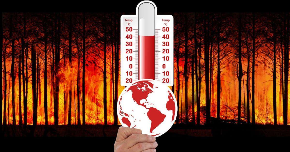 The surging temperature of planet Earth with a background of flaming forests. (Representative Cover Image Source: Pixabay | Geralt)