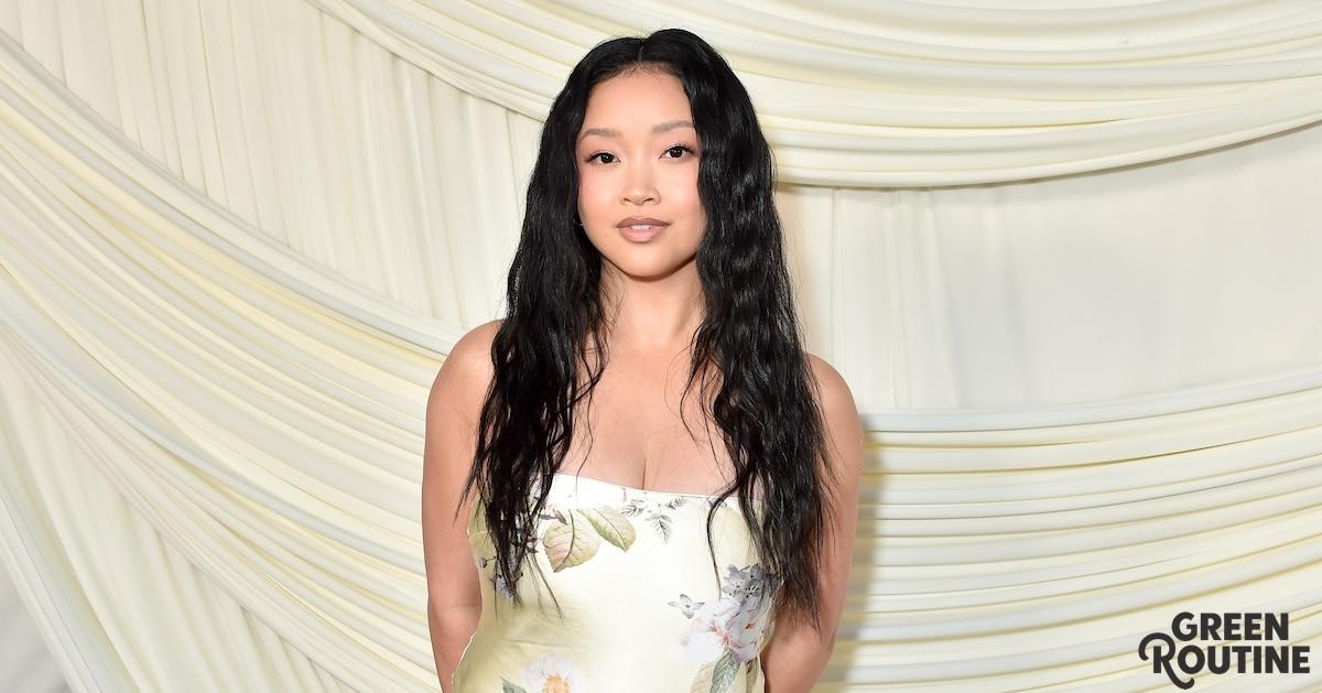 Lana Condor poses in front of white background at the Patrick Ta Beauty Summer Highlighter Launch Party held June 13, 2024 in Los Angeles.