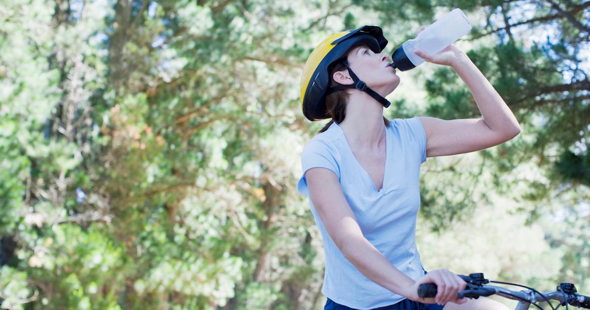 Woman drinking water