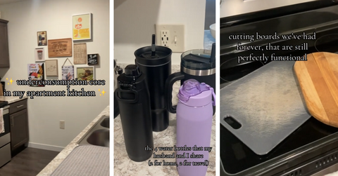 Woman shows off how she uses underconsumption core in her kitchen
