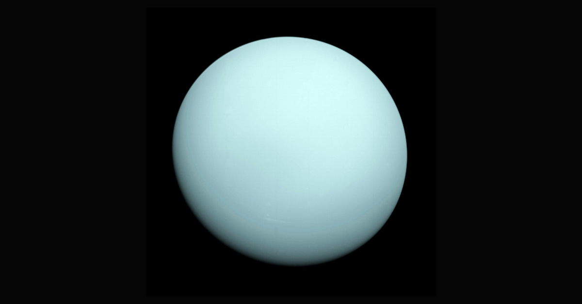 A photo of Uranus as captured from the Voyager 2