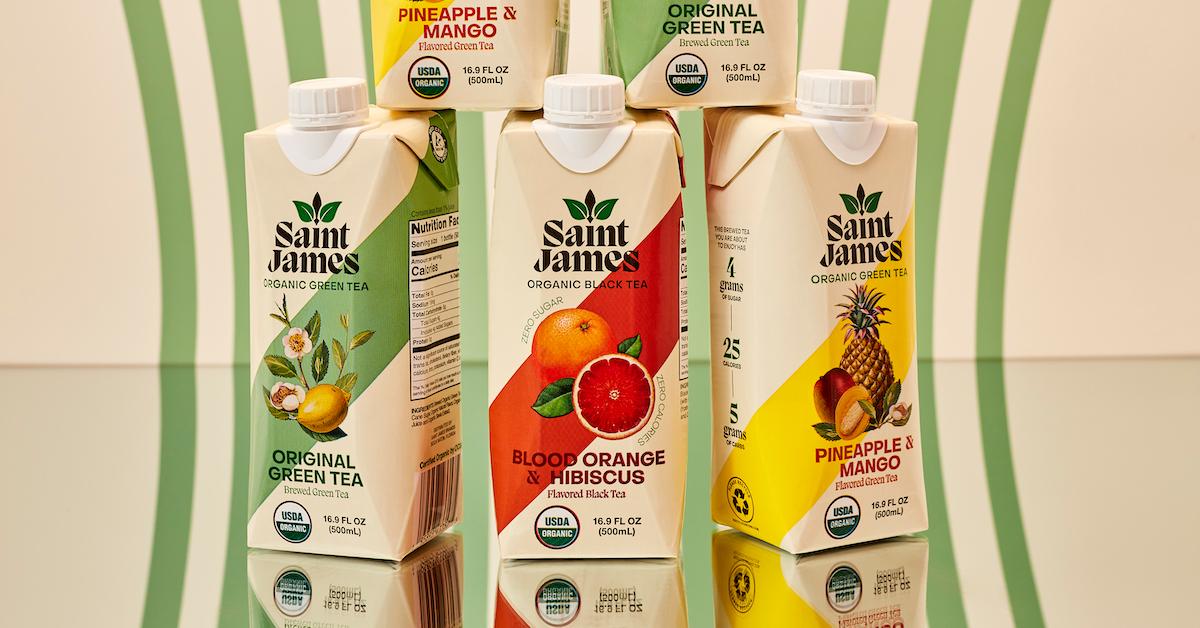 Cartons of Saint James Iced Tea