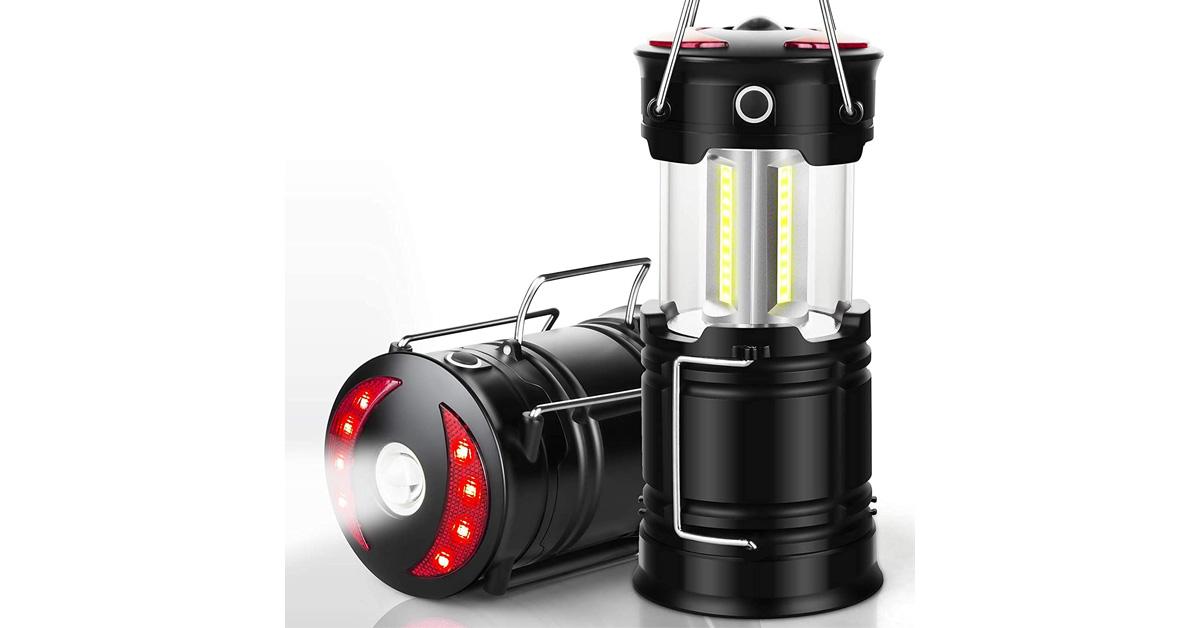 two rechargeable lantern flashlights