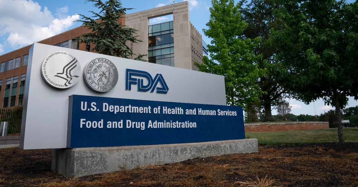 The outside of the FDA building. 