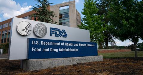The outside of the FDA building.