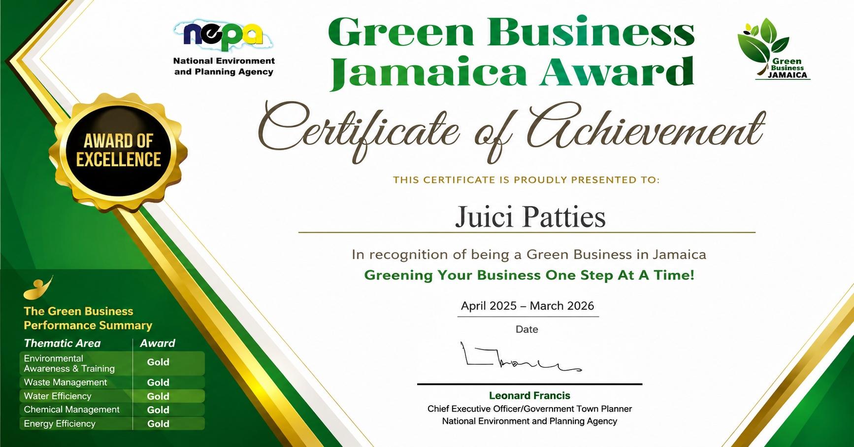 juici patties award