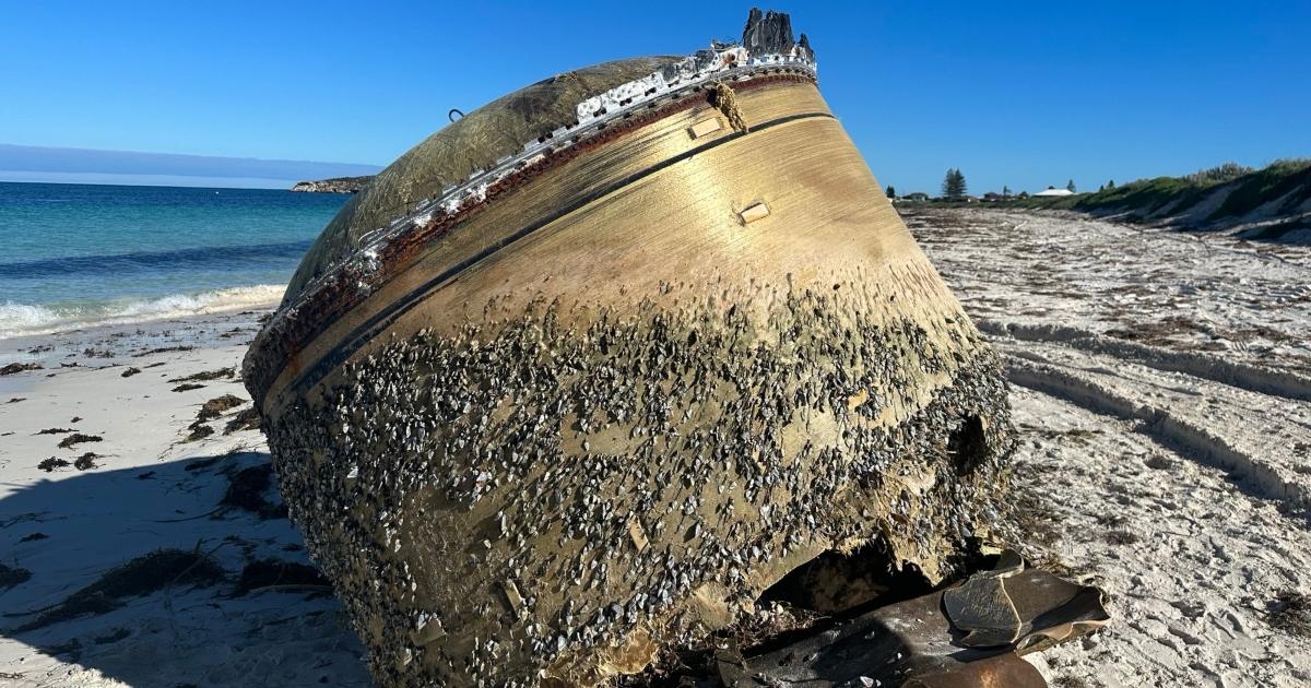 Mystery object that washed up on an Australian beach. 