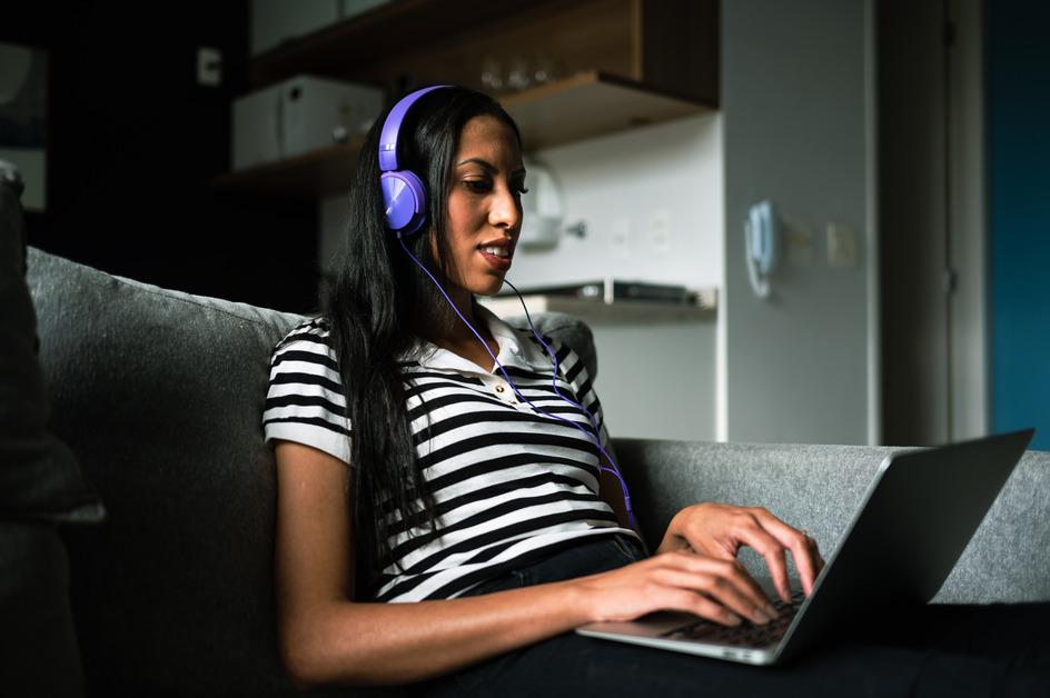 Woman on computer