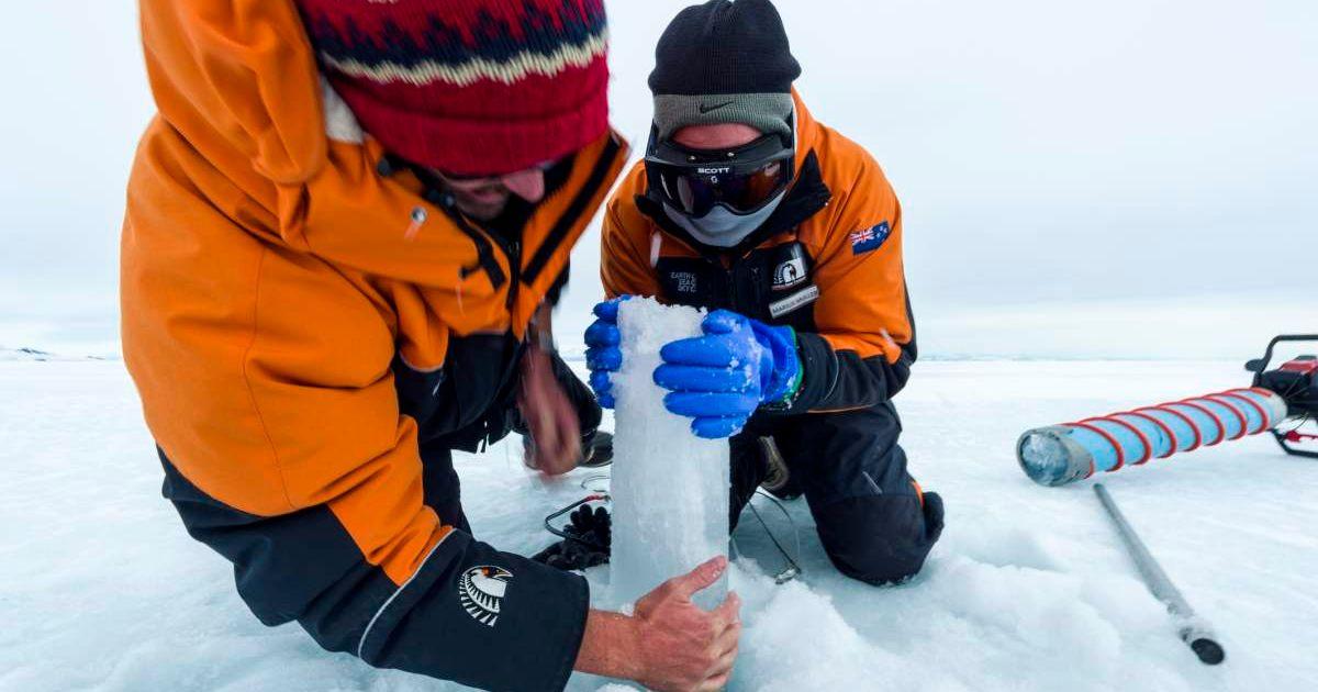 Scientists drilling an ice core from the thick Antarctic Ice sheet (Representative Cover Image Source: Getty Images | Jason Edwards)
