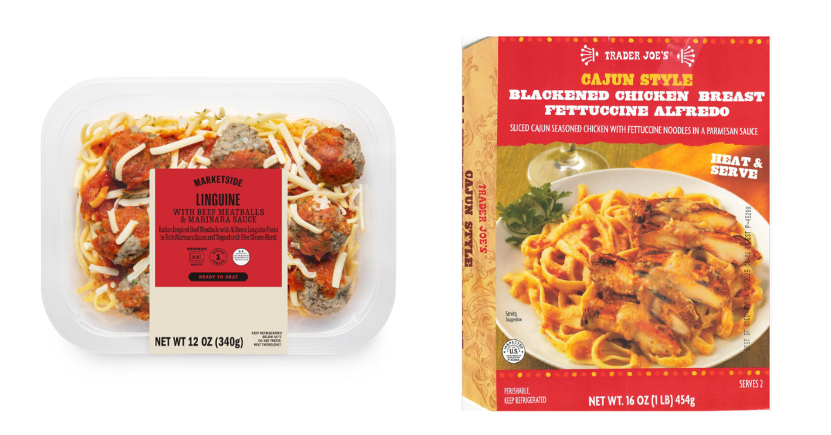 Two red and white ready-to-eat pasta meals are recalled by the FDA