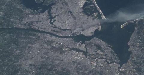 Sight of collapsing Twin Towers during the 9/11 attack as captured from space (Cover Image Source: X | @NASA)
