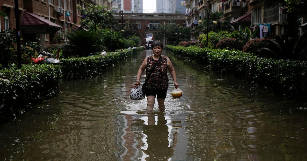 Flooded Street in China