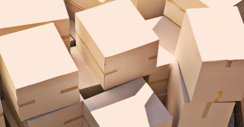Cardboard boxes stacked