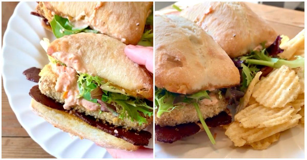 vegan sandwich tofu blt